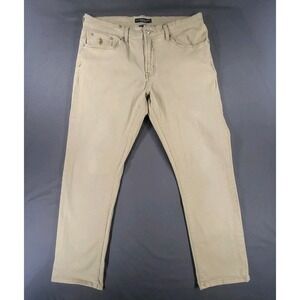 US Polo Assn Jeans Mens 36x30 Khaki Beige Stretch Straight Casual Chino Cotton